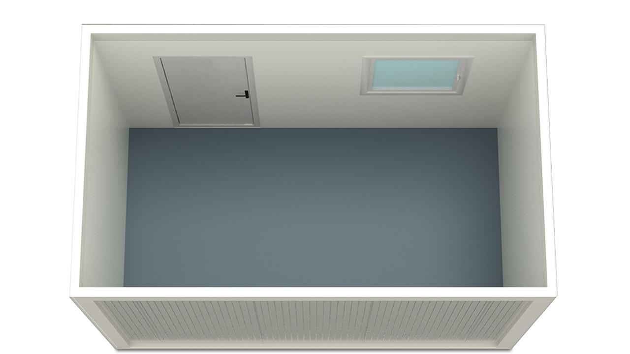 Container Birou 4m HI-FIX  White Simple 1 Window Palmex