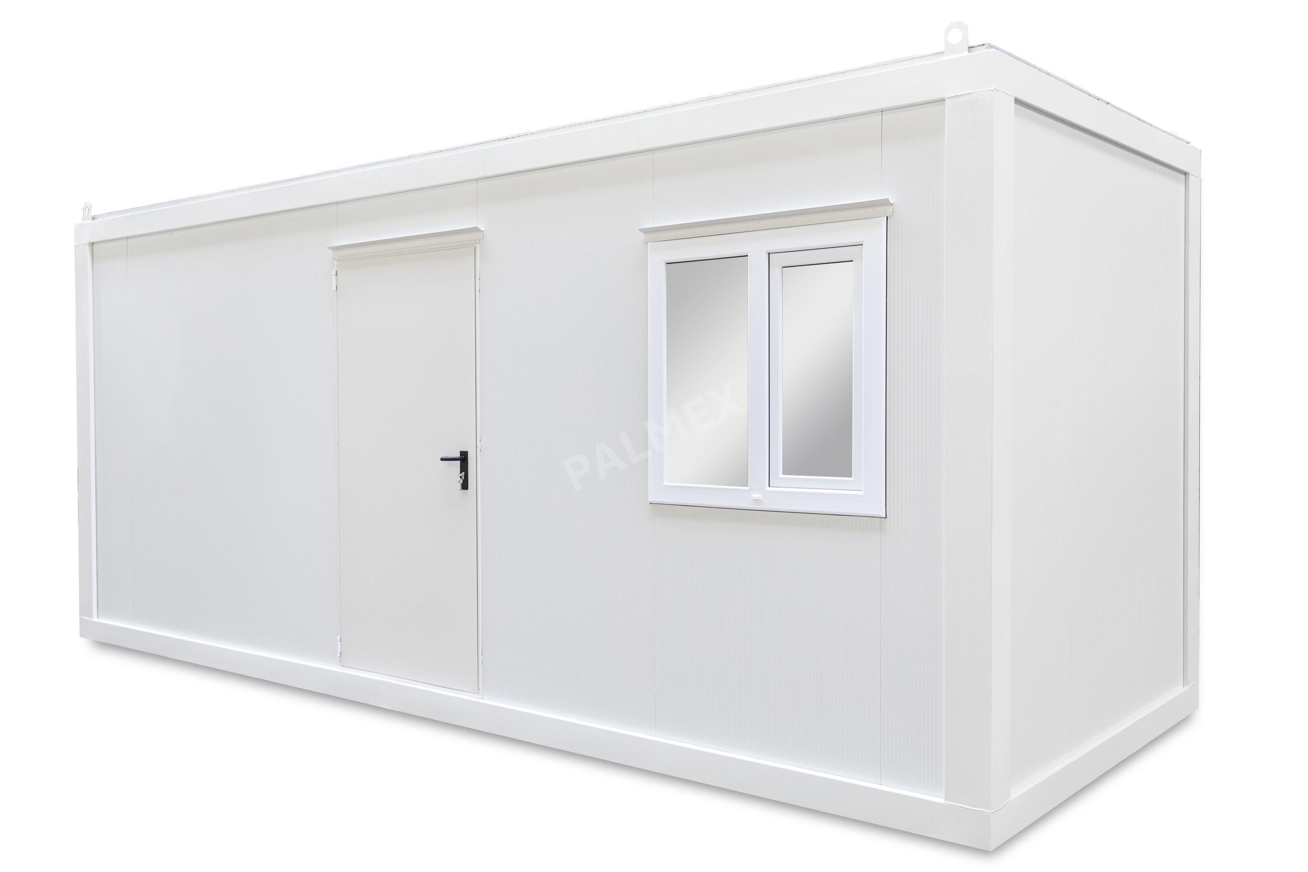 Container de Locuit 6m HI-FIX cu WC si Cabina Dus White 1 Window Palmex