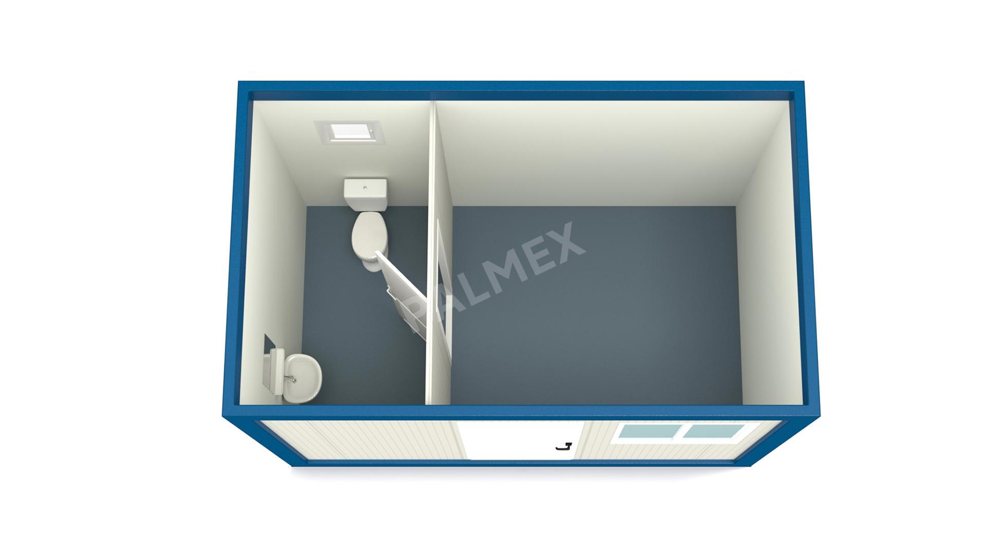 4m HI-FIX Housing Container with WC