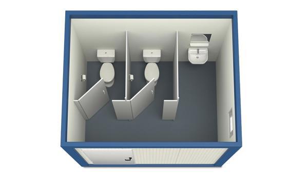 Sanitary Containers 3 m HI-FIX 2 WC