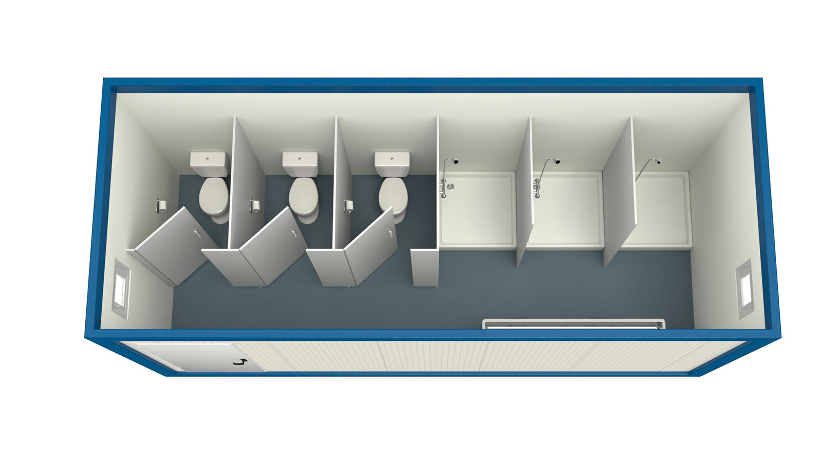 Sanitary Containers 6m HI-FIX 3 WC 3 Showers